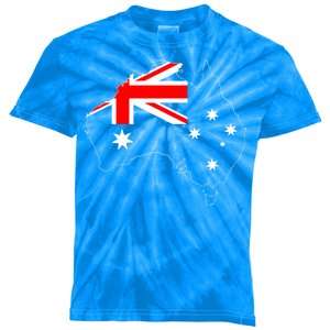 World Australia Map Flag Kids Tie-Dye T-Shirt