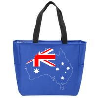 World Australia Map Flag Zip Tote Bag
