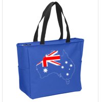 World Australia Map Flag Zip Tote Bag
