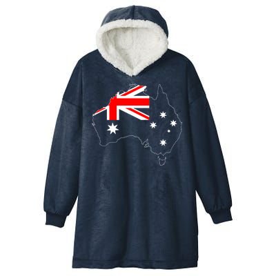 World Australia Map Flag Hooded Wearable Blanket