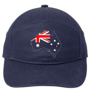 World Australia Map Flag 7-Panel Snapback Hat