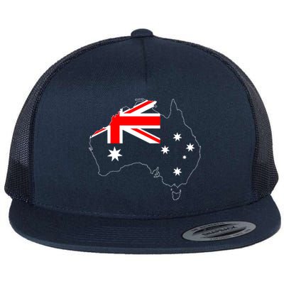 World Australia Map Flag Flat Bill Trucker Hat