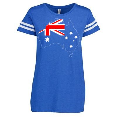 World Australia Map Flag Enza Ladies Jersey Football T-Shirt