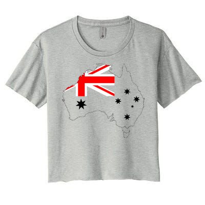 World Australia Map Flag Women's Crop Top Tee