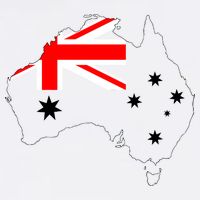 World Australia Map Flag Garment-Dyed Sweatshirt