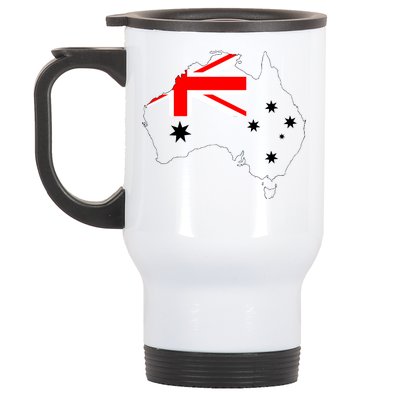 World Australia Map Flag Stainless Steel Travel Mug