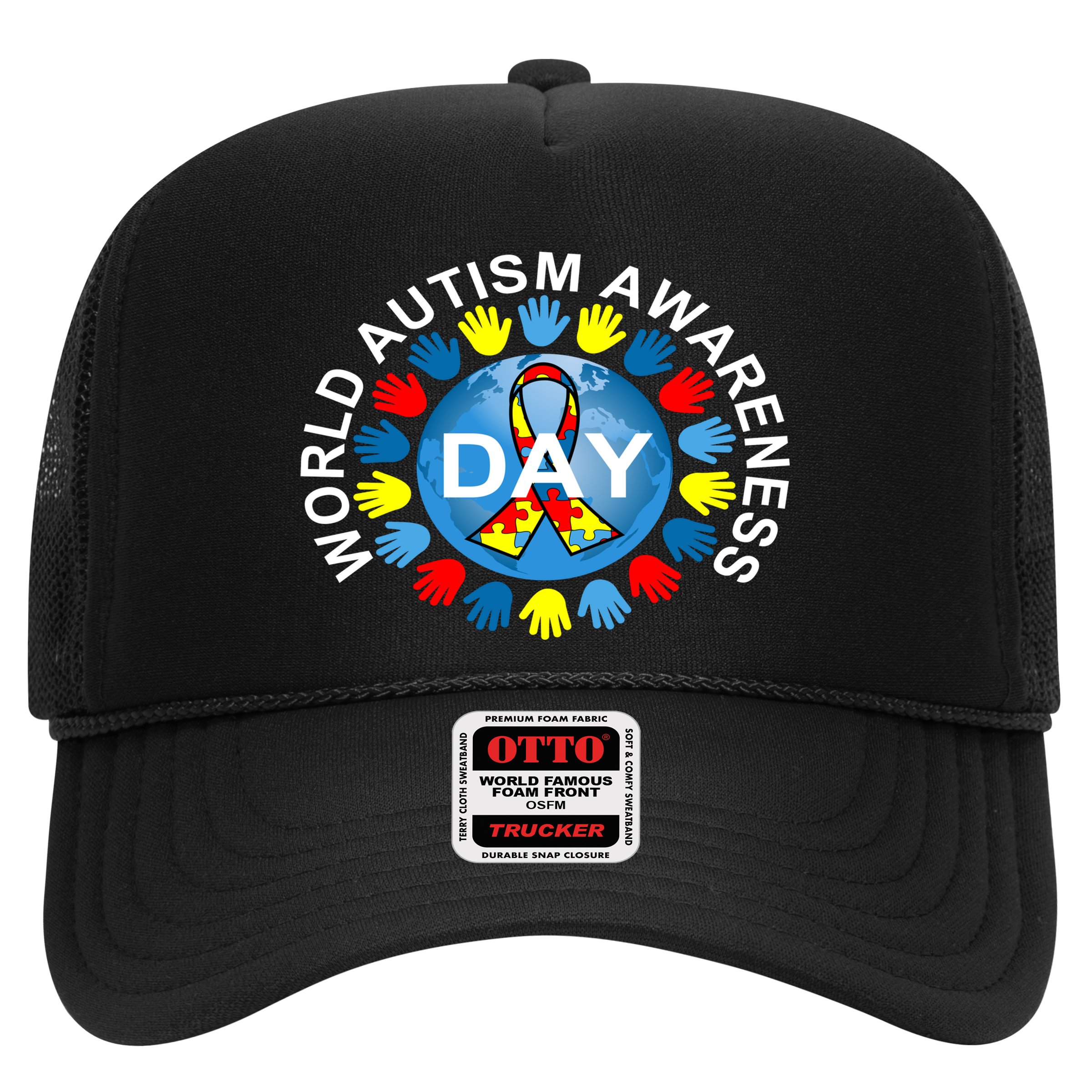 World Autism Awareness Day Earth Puzzle Ribbon Hat