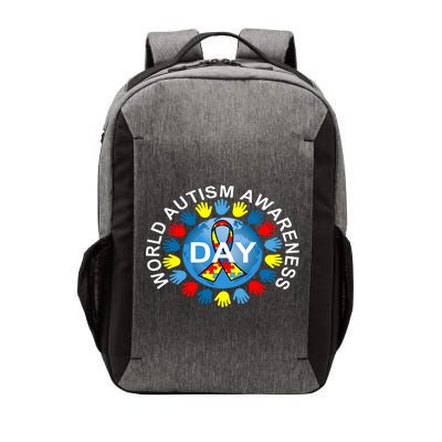 World Autism Awareness Day Earth Puzzle Ribbon Vector Backpack