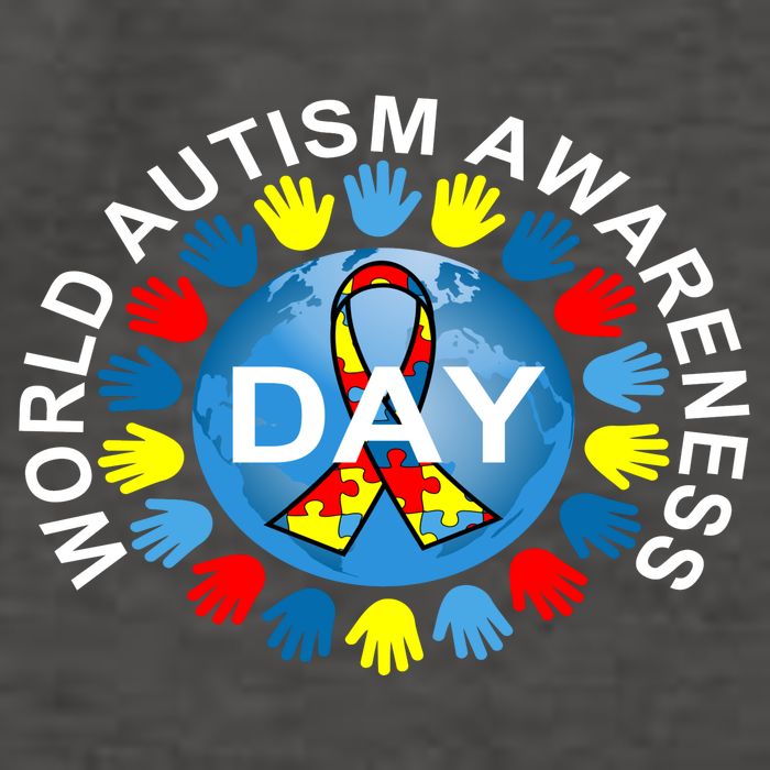 World Autism Awareness Day Earth Puzzle Ribbon Vector Backpack