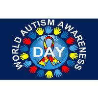 World Autism Awareness Day Earth Puzzle Ribbon Bumper Sticker