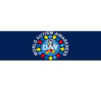 World Autism Awareness Day Earth Puzzle Ribbon Bumper Sticker