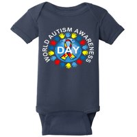 World Autism Awareness Day Earth Puzzle Ribbon Baby Bodysuit