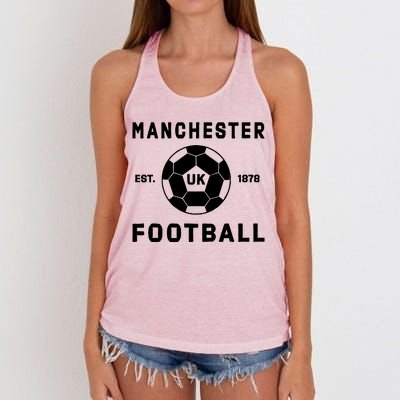 World Classic Soccer Football Arch Cup Manchester Women's Knotted Racerback Tank