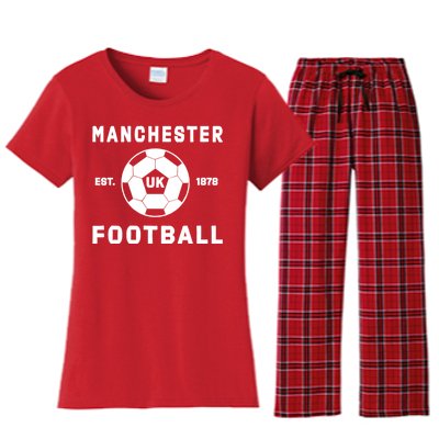 World Classic Soccer Football Arch Cup Manchester Women's Flannel Pajama Set