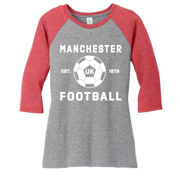 World Classic Soccer Football Arch Cup Manchester Women's Tri-Blend 3/4-Sleeve Raglan Shirt