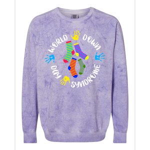 World Down Syndrome Awareness Day Colorblast Crewneck Sweatshirt