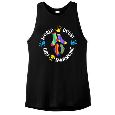 World Down Syndrome Awareness Day Ladies PosiCharge Tri-Blend Wicking Tank