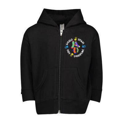 World Down Syndrome Awareness Day Toddler Zip Fleece Hoodie