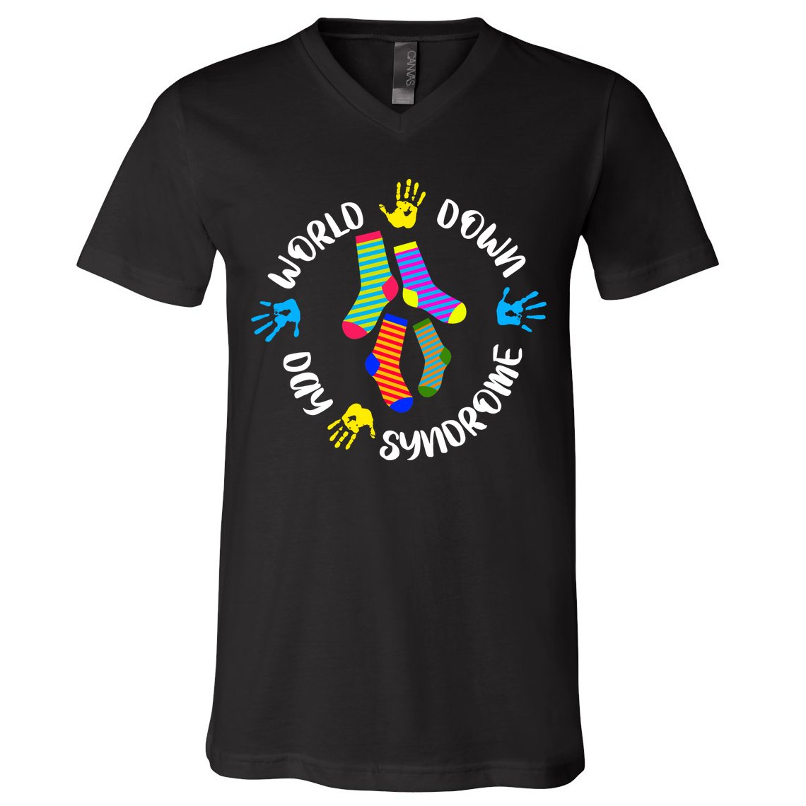 World Down Syndrome Awareness Day V-Neck T-Shirt