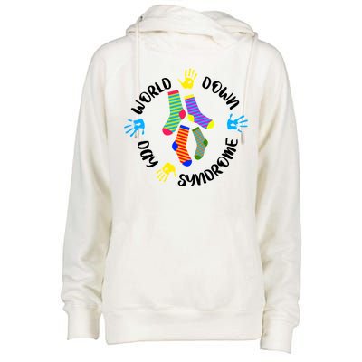 World Down Syndrome Awareness Day Womens Funnel Neck Pullover Hood