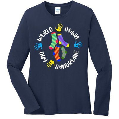 World Down Syndrome Awareness Day Ladies Long Sleeve Shirt