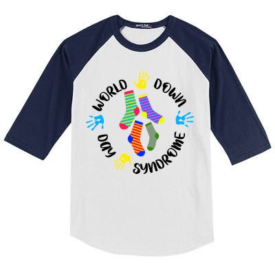 World Down Syndrome Awareness Day Kids Colorblock Raglan Jersey