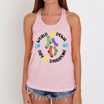 World Down Syndrome Awareness Day Women's Knotted Racerback Tank