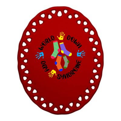 World Down Syndrome Awareness Day Ceramic Oval Ornament