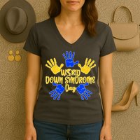 World Down Syndrome Day Women's V-Neck T-Shirt