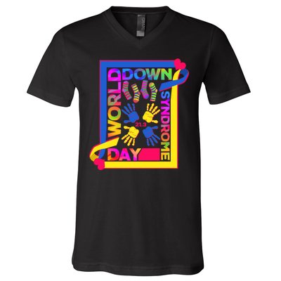 World Down Syndrome Day 21.3 V-Neck T-Shirt