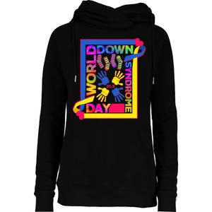 World Down Syndrome Day 21.3 Womens Funnel Neck Pullover Hood