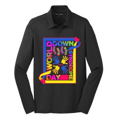 World Down Syndrome Day 21.3 Silk Touch Performance Long Sleeve Polo