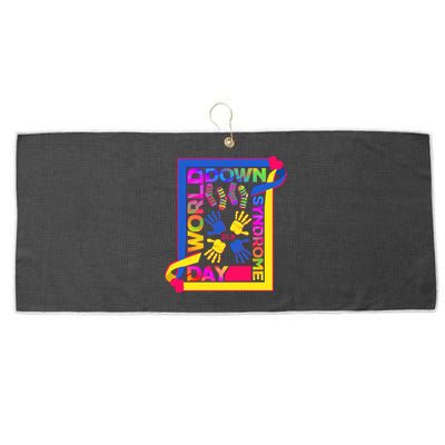 World Down Syndrome Day 21.3 Large Microfiber Waffle Golf Towel