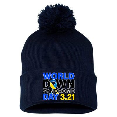 World Down Syndrome Day 3.12 Pom Pom 12in Knit Beanie