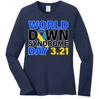 World Down Syndrome Day 3.12 Ladies Long Sleeve Shirt