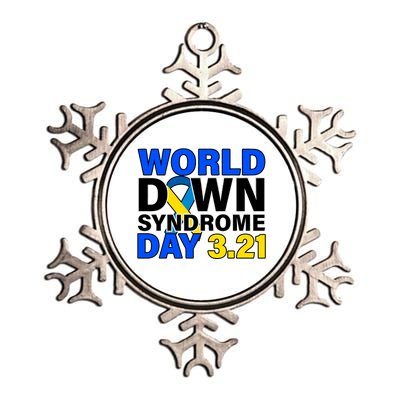 World Down Syndrome Day 3.12 Metallic Star Ornament