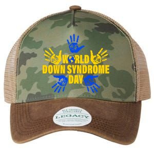 World Down Syndrome Day Hand Print Legacy Tie Dye Trucker Hat