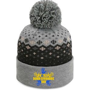 World Down Syndrome Day Hand Print The Baniff Cuffed Pom Beanie