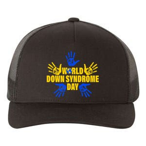 World Down Syndrome Day Hand Print Yupoong Adult 5-Panel Trucker Hat