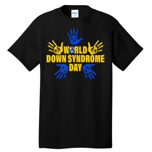 World Down Syndrome Day Hand Print Tall T-Shirt