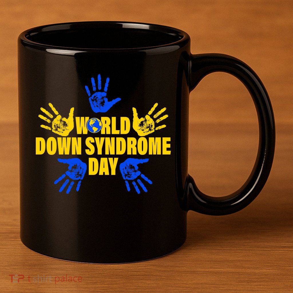 World Down Syndrome Day Hand Print 11oz C Handle Ceramic Mug