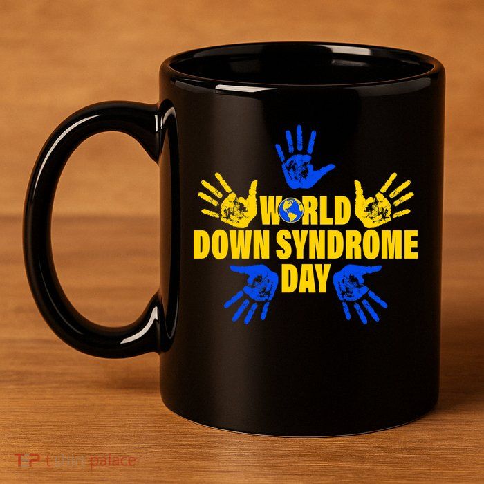 World Down Syndrome Day Hand Print 11oz C Handle Ceramic Mug