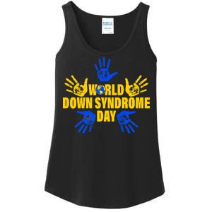 World Down Syndrome Day Hand Print Ladies Essential Tank