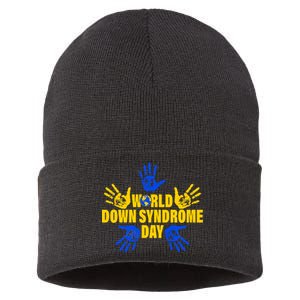 World Down Syndrome Day Hand Print Sustainable Knit Beanie