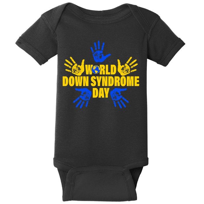 World Down Syndrome Day Hand Print Baby Bodysuit