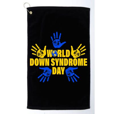 World Down Syndrome Day Hand Print Golf Towel