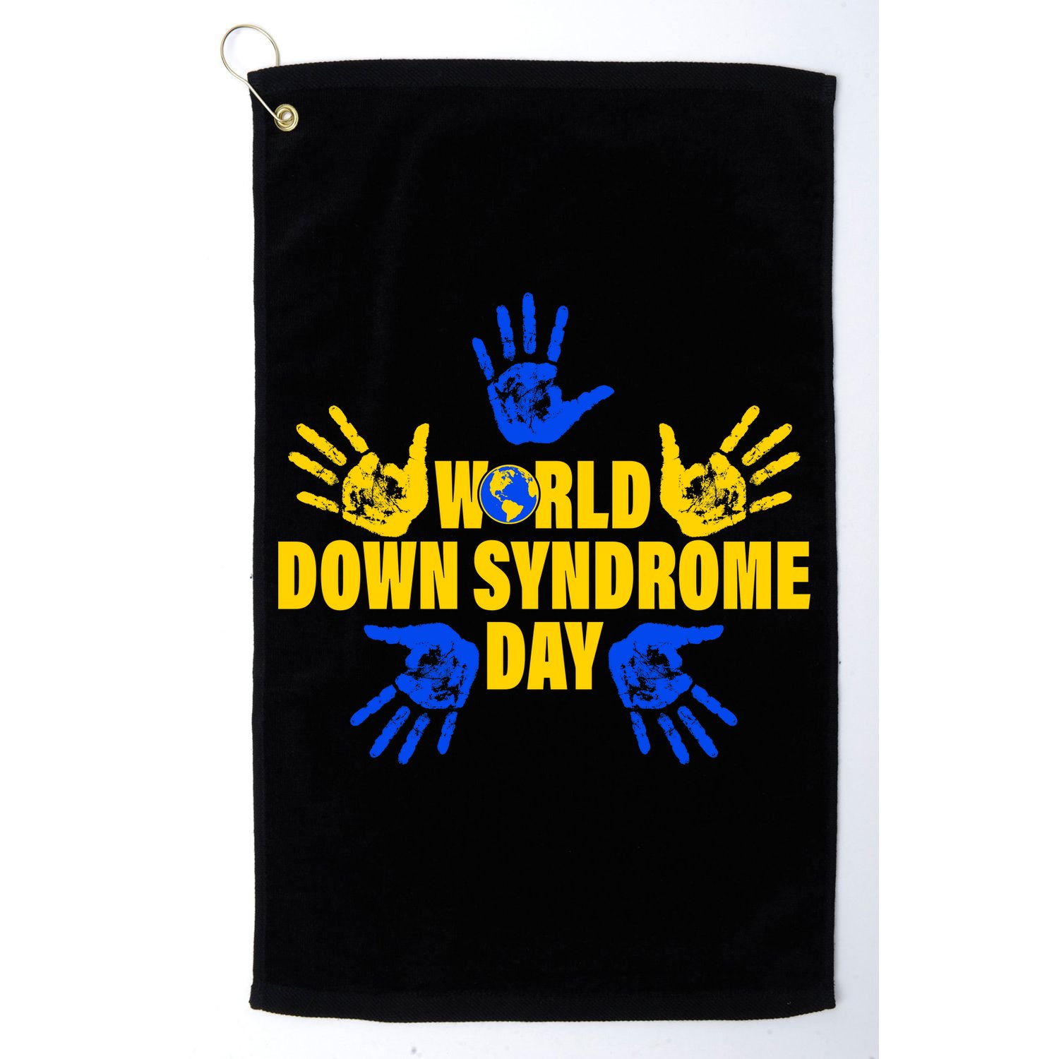 World Down Syndrome Day Hand Print Golf Towel