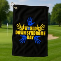 World Down Syndrome Day Hand Print Golf Towel