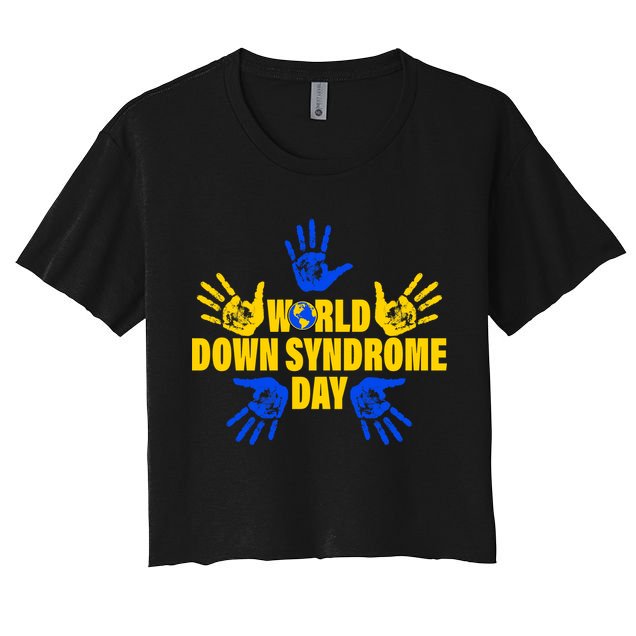 World Down Syndrome Day Hand Print Crop Top