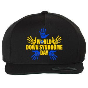 World Down Syndrome Day Hand Print Wool Snapback Cap